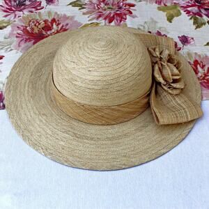Women's Romantic Country Cottage Prairie Natural Straw Hat
